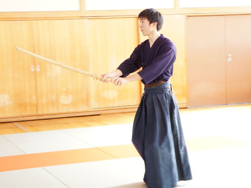 運足と構えの稽古画像